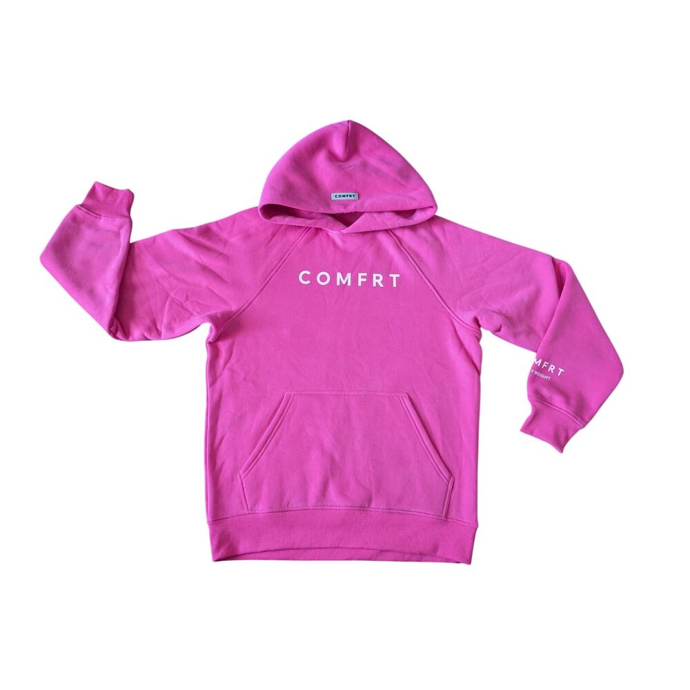 NWOT Comfrt Tranquil Heavyweight Hoodie Womens M Oversized Hot Pink Steetwear